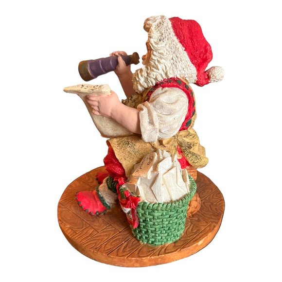 Vtg Santa With Letters and Scope Figurine Cheryl Ann Christmas Decor Vintage - Picture 4 of 7